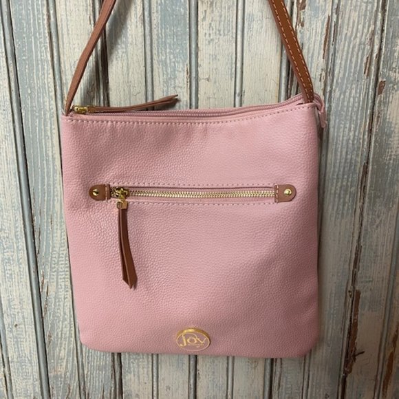 Joy Mangano Handbags - 🦋Pink Leather Joy Mangano Crossbody Purse w/ Gold